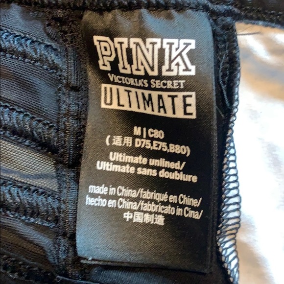 Pink Victoria Secret Ultimate Black & Grey Bra Top - Picture 5 of 5